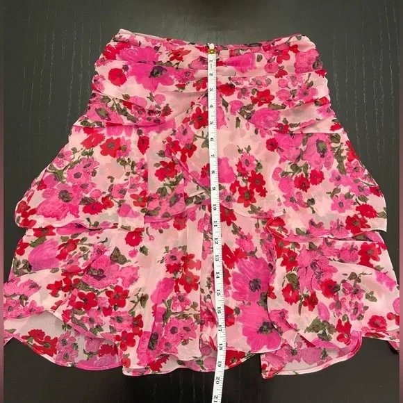 MISA Los Angeles Silk Elisa Floral Mini Skirt - Picture 6 of 9